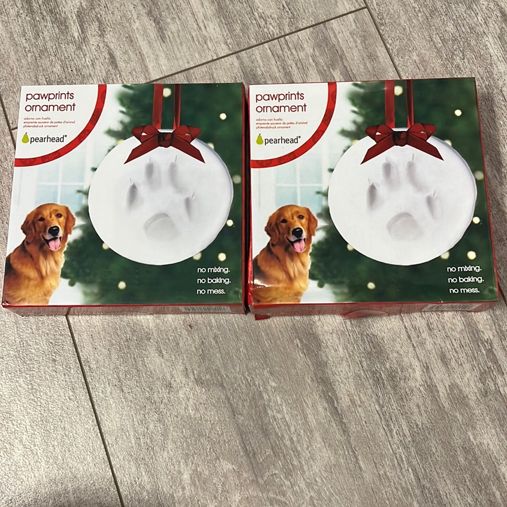 Lot of 2❗️Pawprints Ornament-NWT